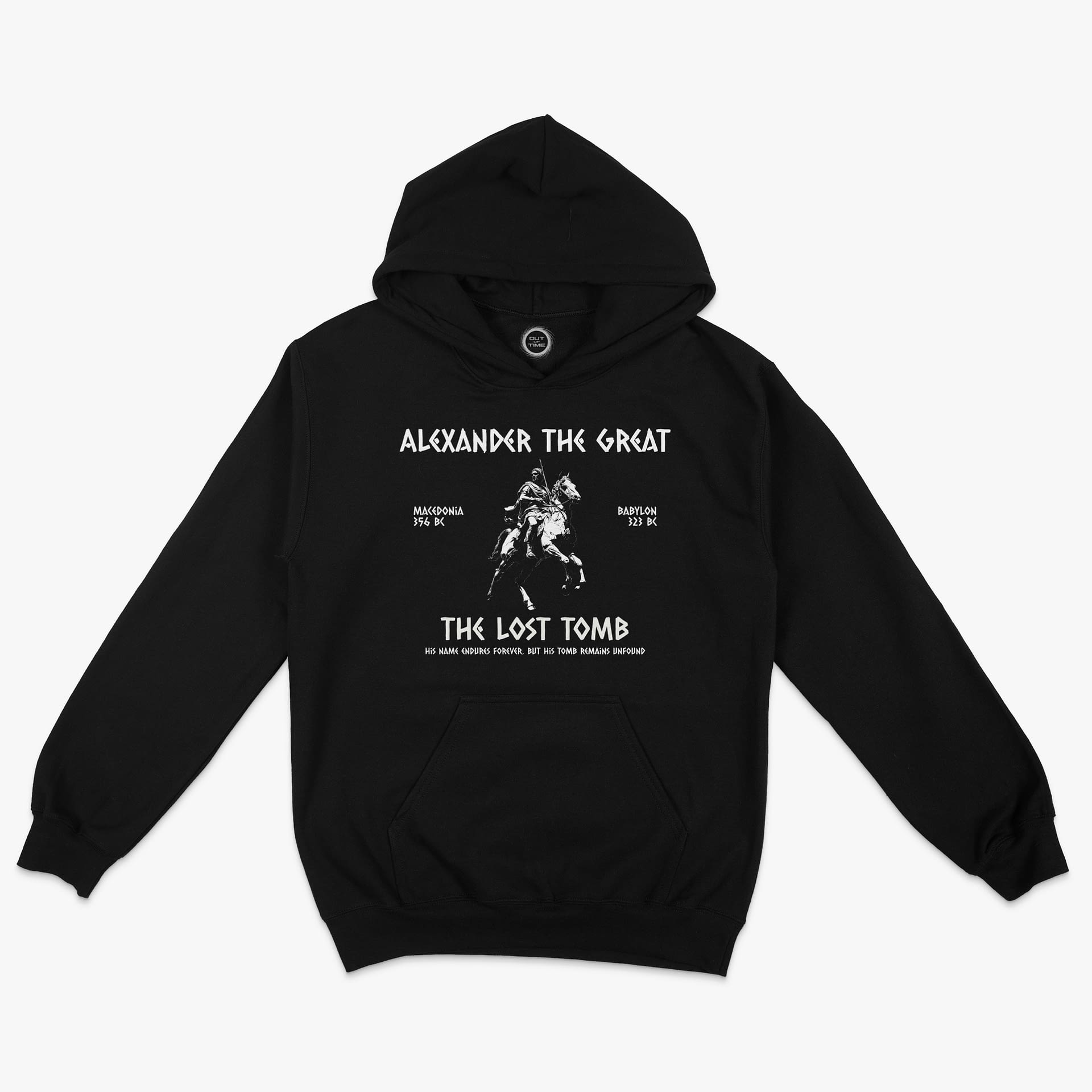 Alexander the Great Hoodie-Black-S-Out Of Time