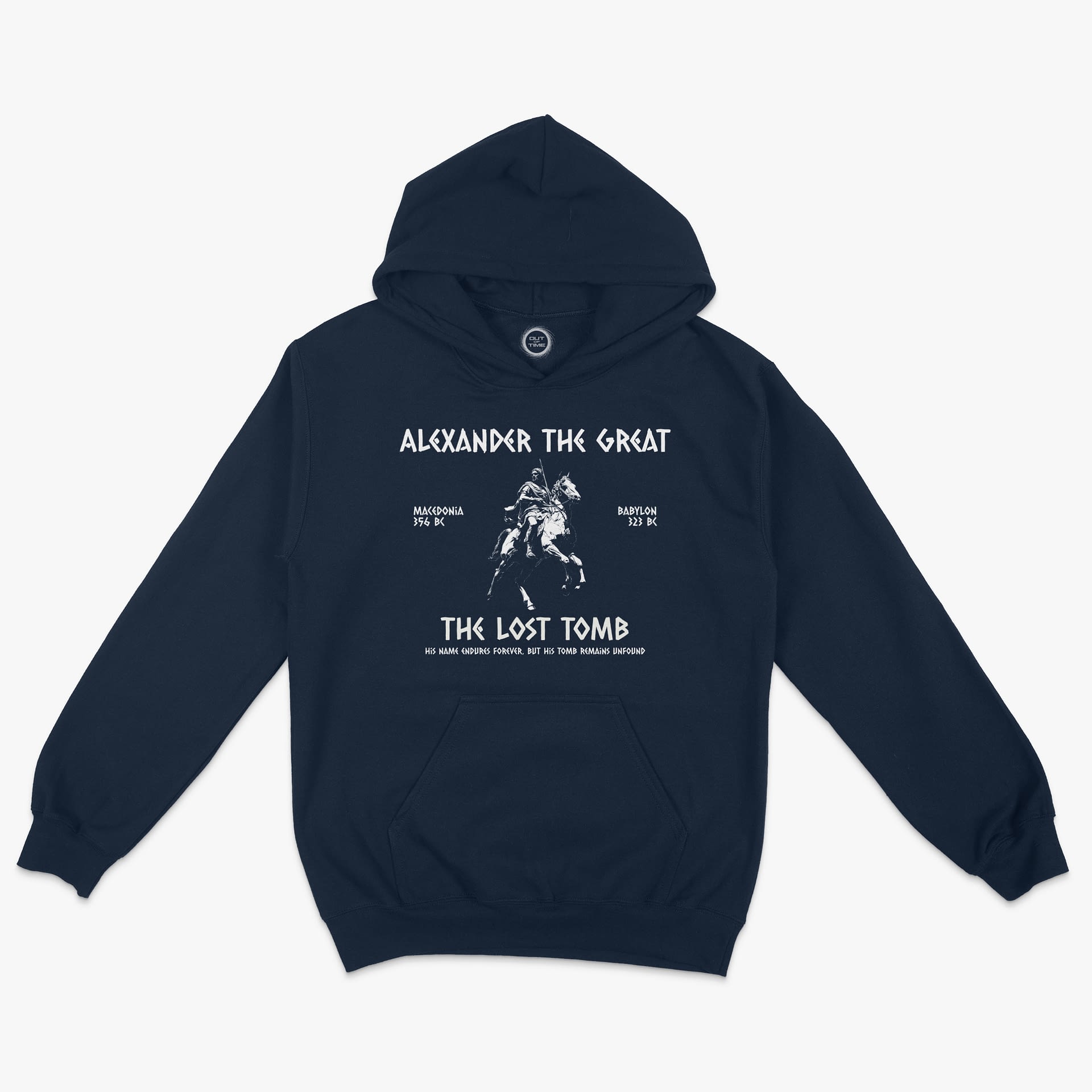Alexander the Great Hoodie-Navy-S-Out Of Time