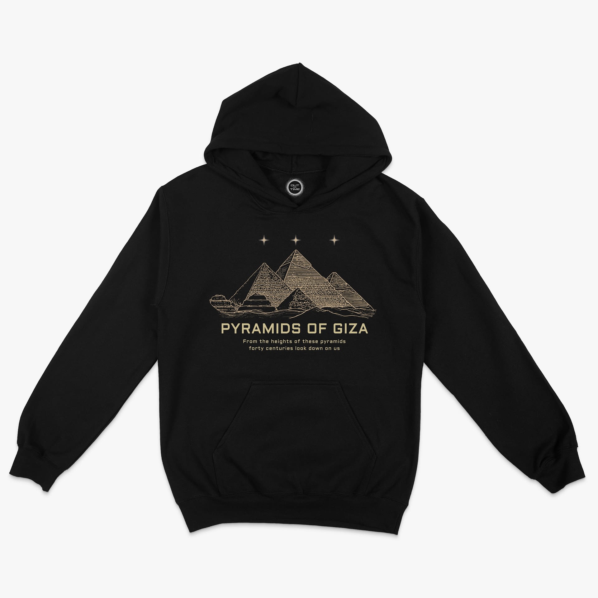 Pyramids of Giza Hoodie-Black-S-Out Of Time