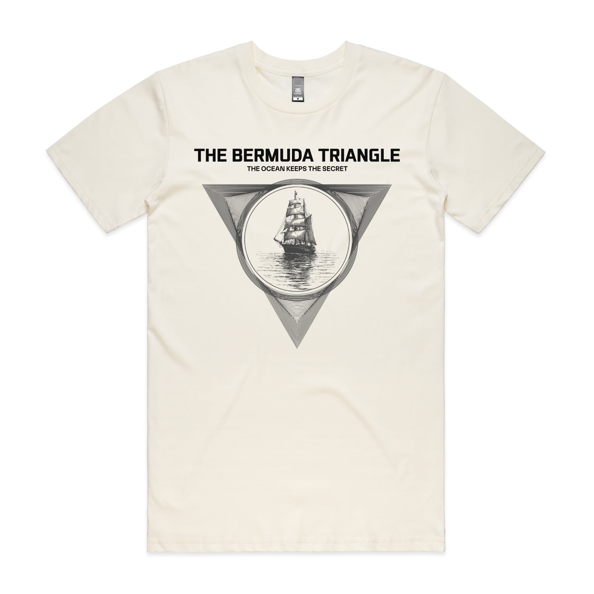 Bermuda Triangle T-Shirt-S-Natural-Out Of Time