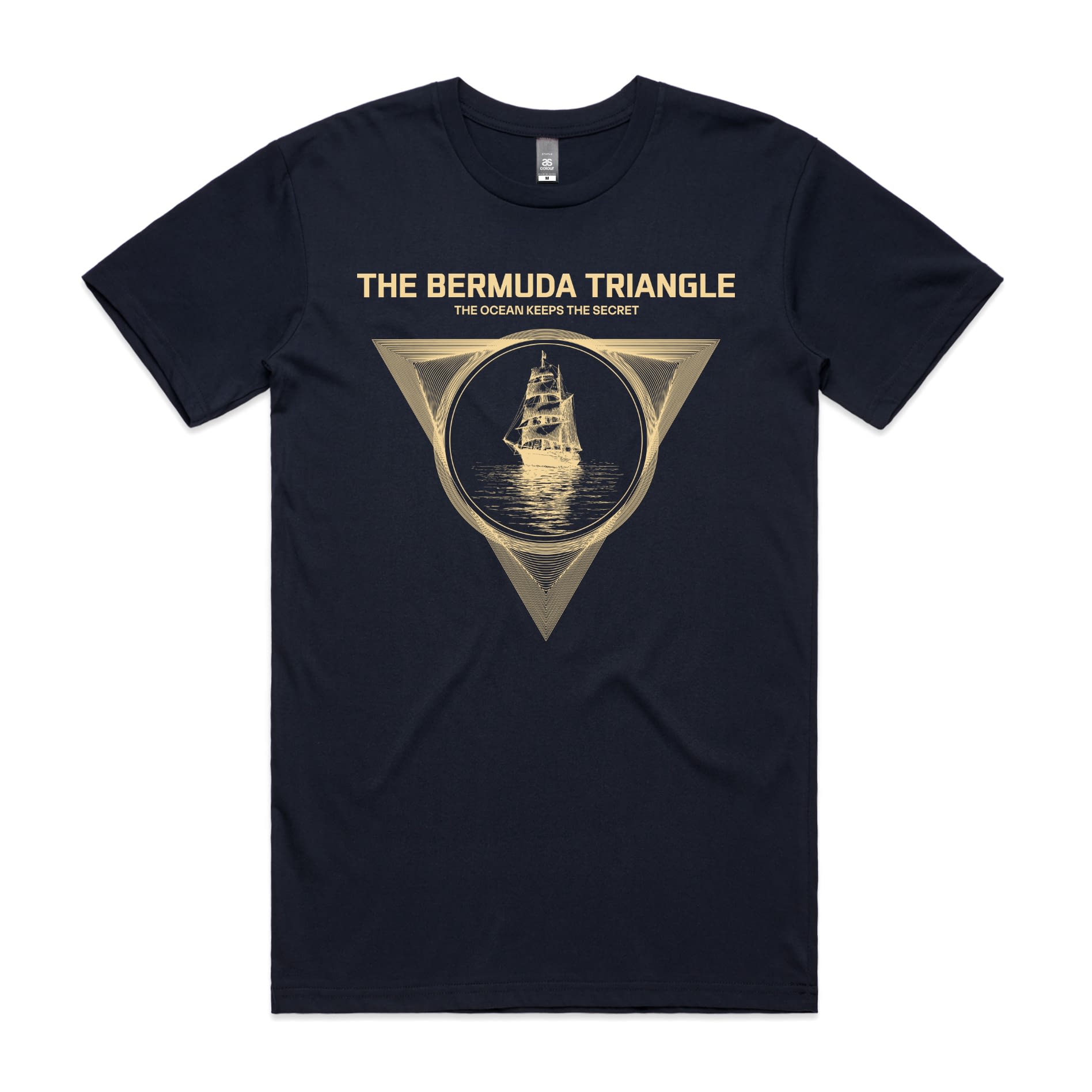 Bermuda Triangle T-Shirt-S-Navy-Out Of Time