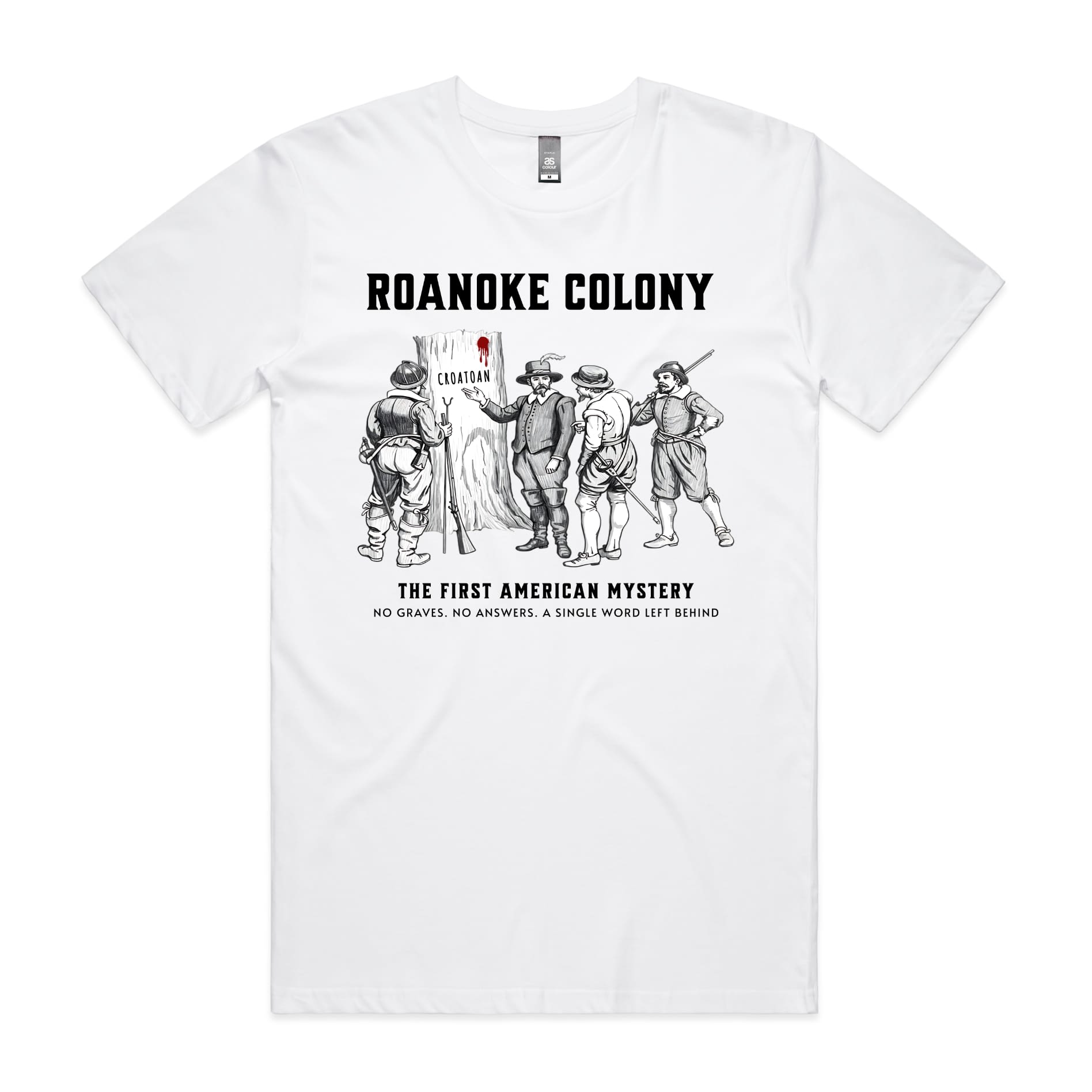 Roanoke Colony T-Shirt-S-White-Out Of Time