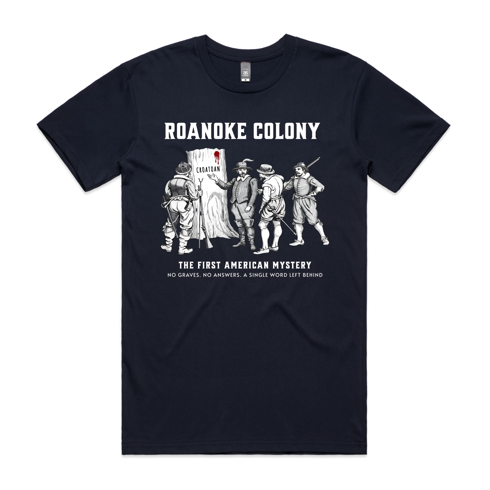 Roanoke Colony T-Shirt-S-Navy-Out Of Time