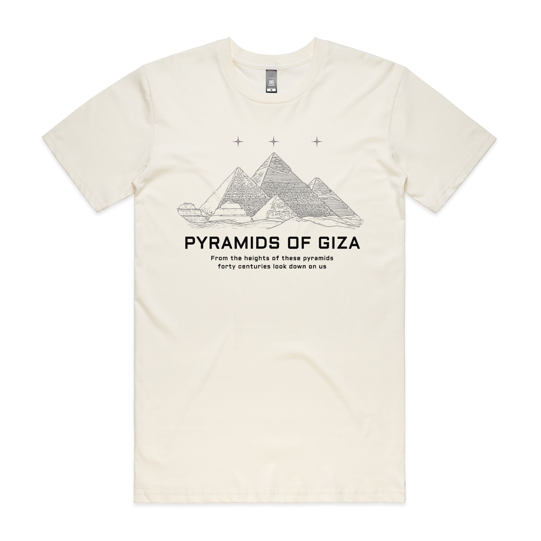 Pyramids of Giza T-Shirt-S-Natural-Out Of Time