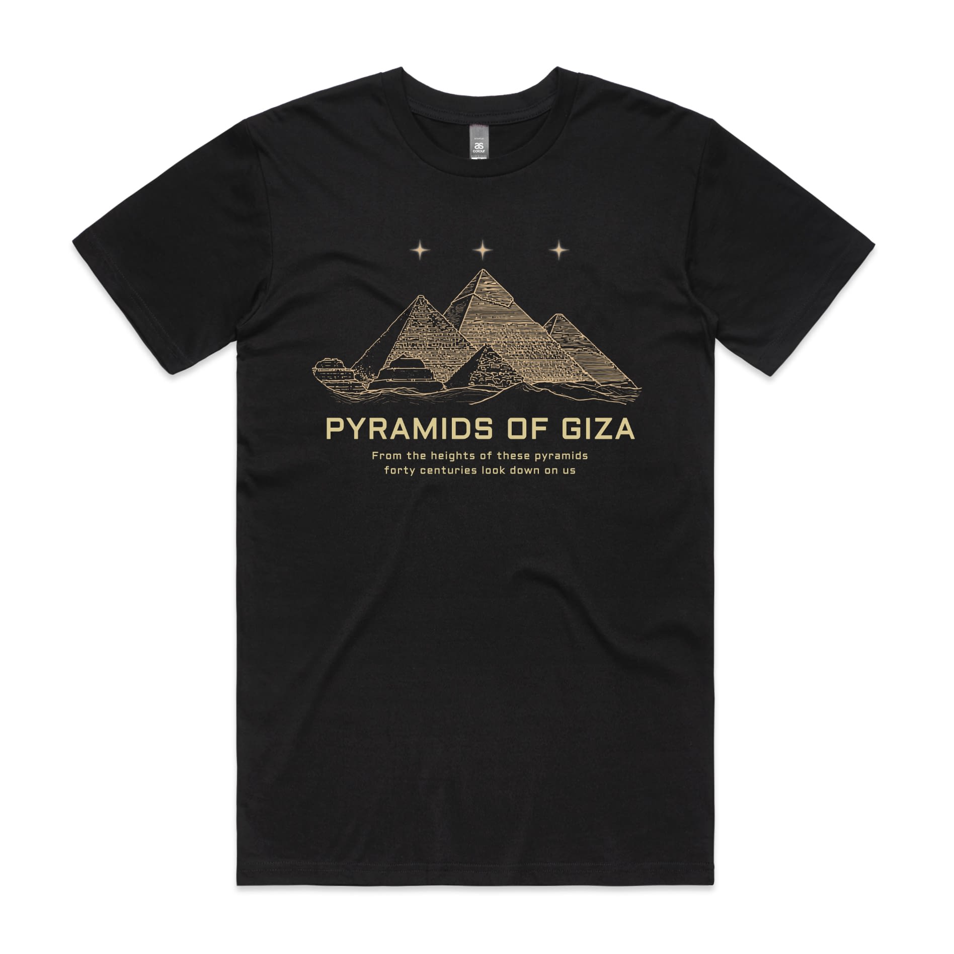 Pyramids of Giza T-Shirt-S-Black-Out Of Time