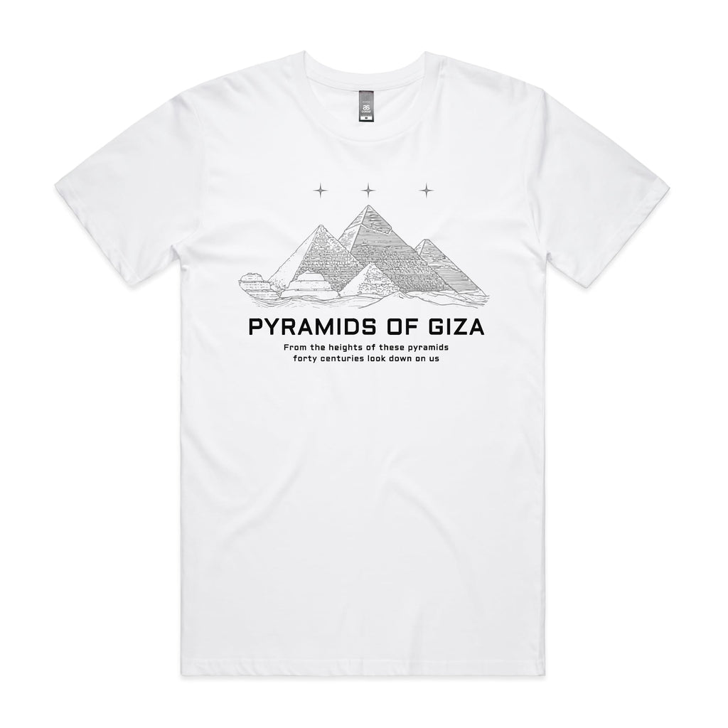Pyramids of Giza T-Shirt-S-White-Out Of Time