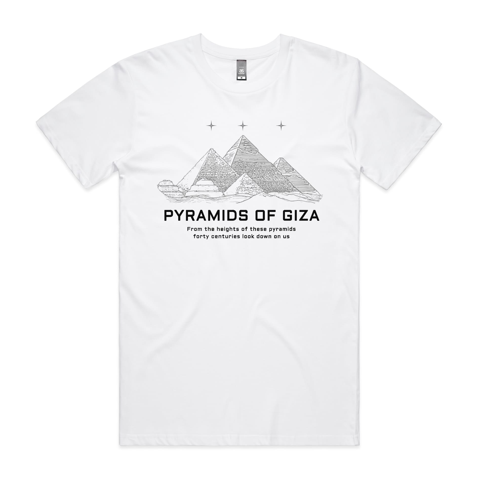 Pyramids of Giza T-Shirt-S-White-Out Of Time