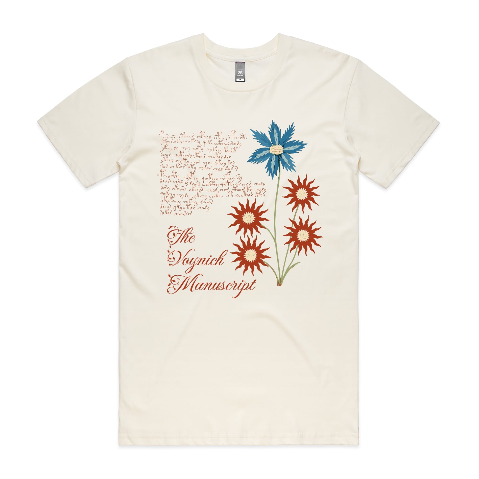 Voynich Manuscript T-Shirt-S-Natural-Out Of Time