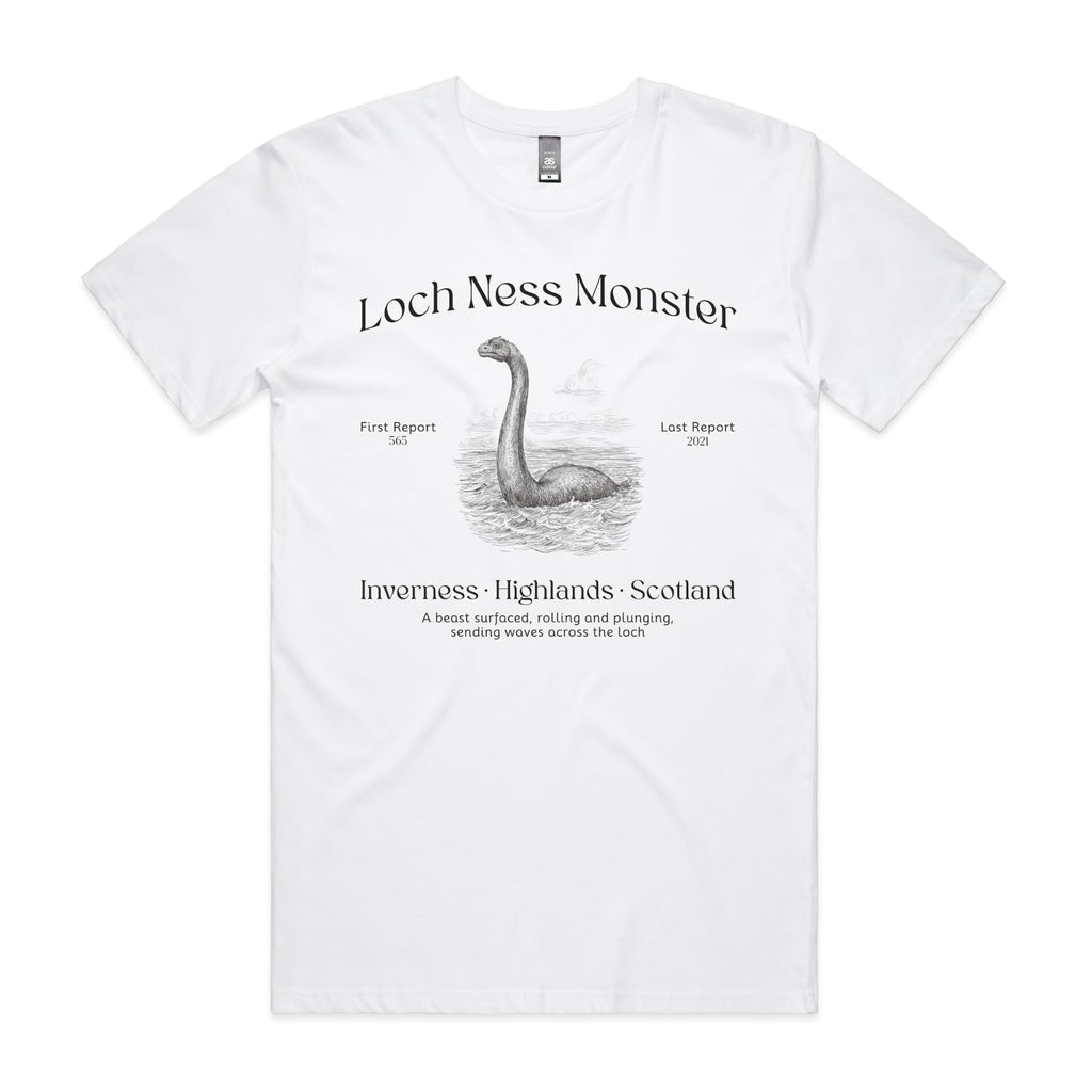 Loch Ness Monster T-Shirt-S-White-Out Of Time