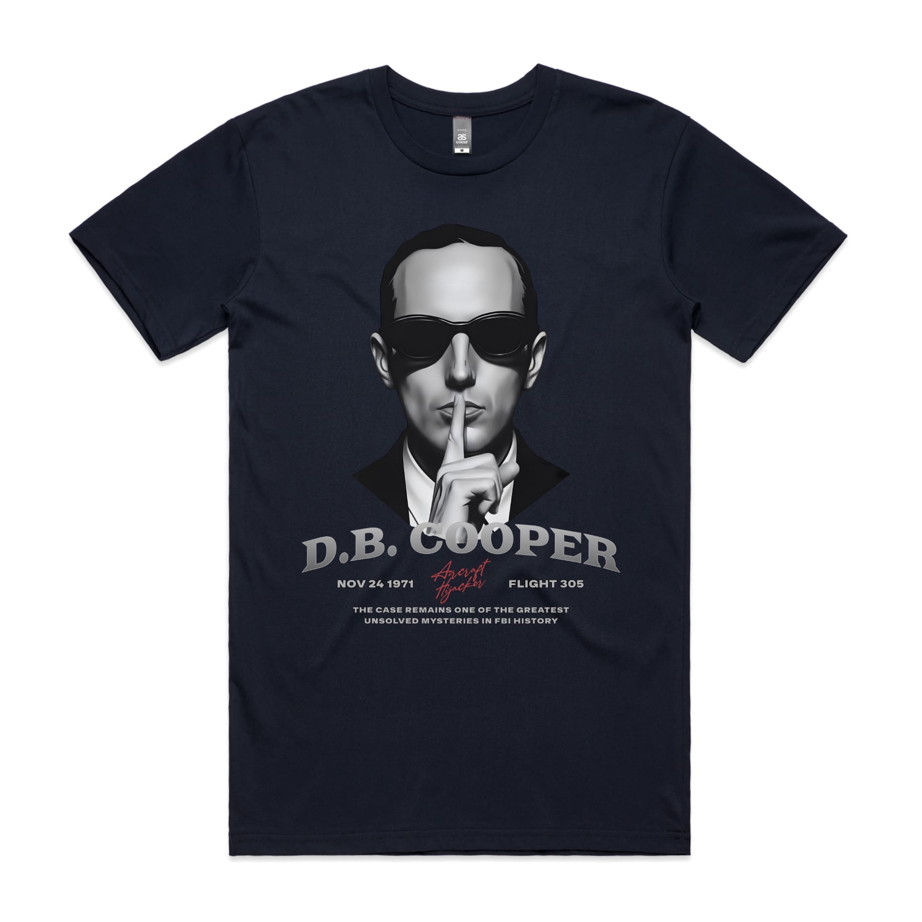 D.B. Cooper T-Shirt-S-Black-Out Of Time