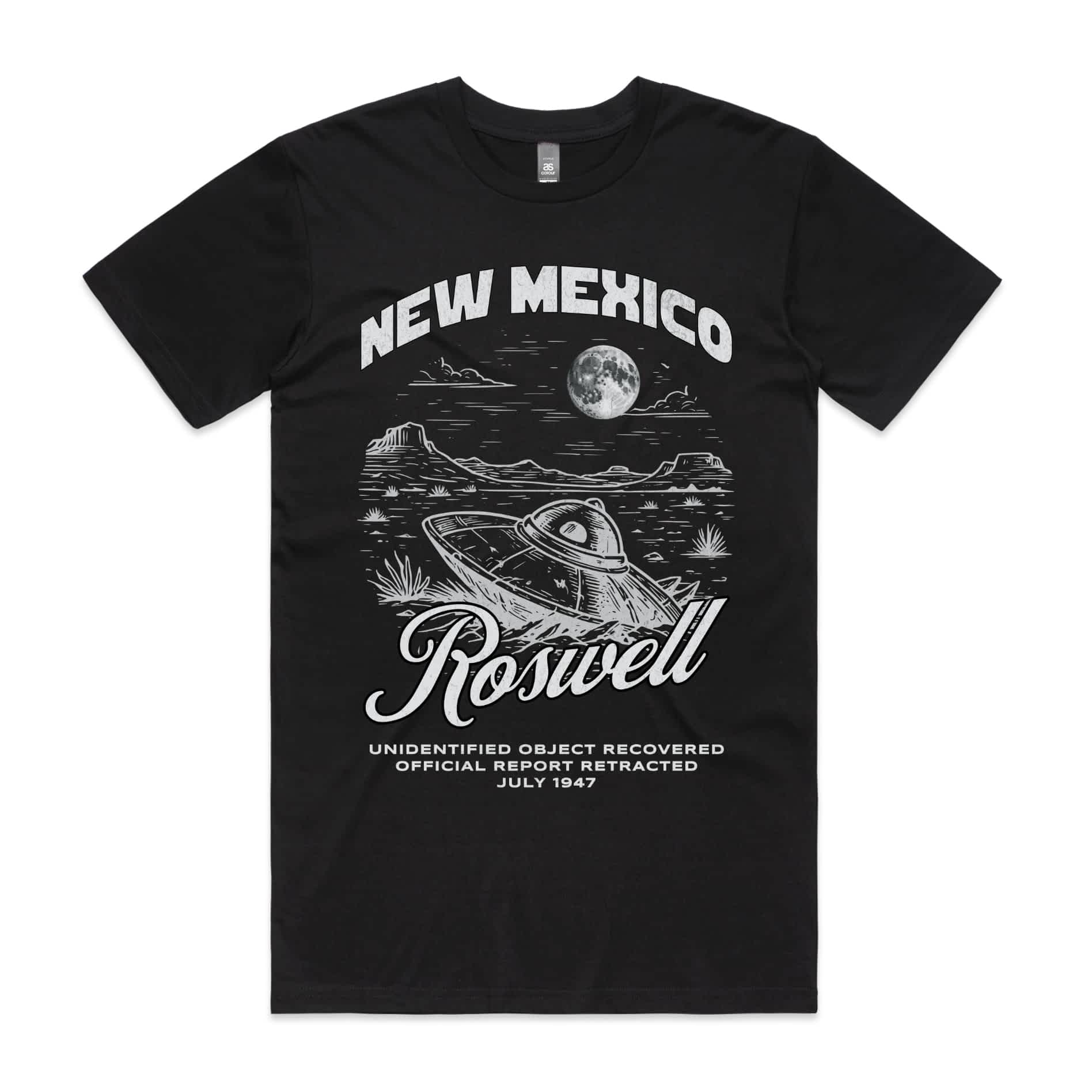 Roswell T-Shirt-S-Black-Out Of Time