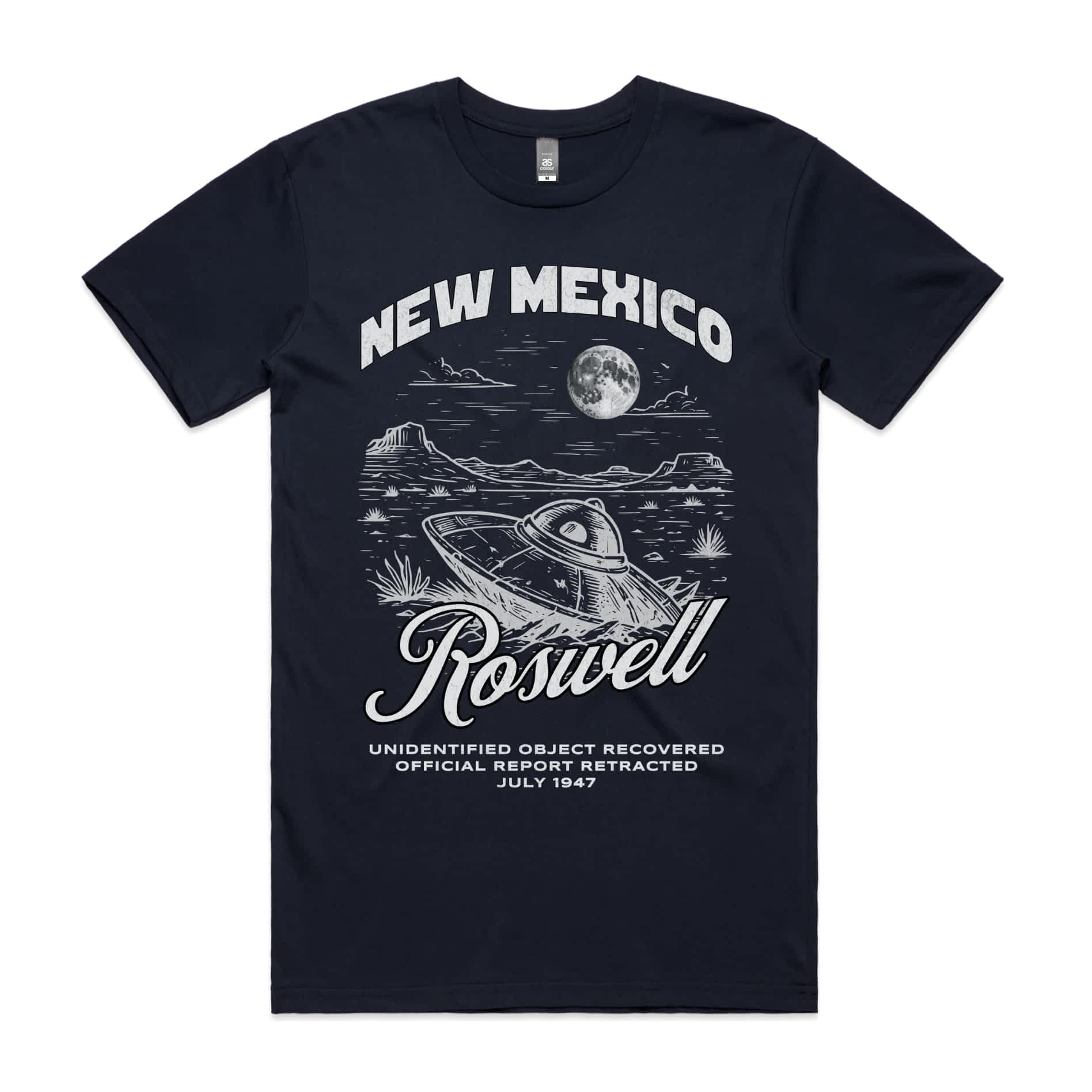 Roswell T-Shirt-S-Navy-Out Of Time