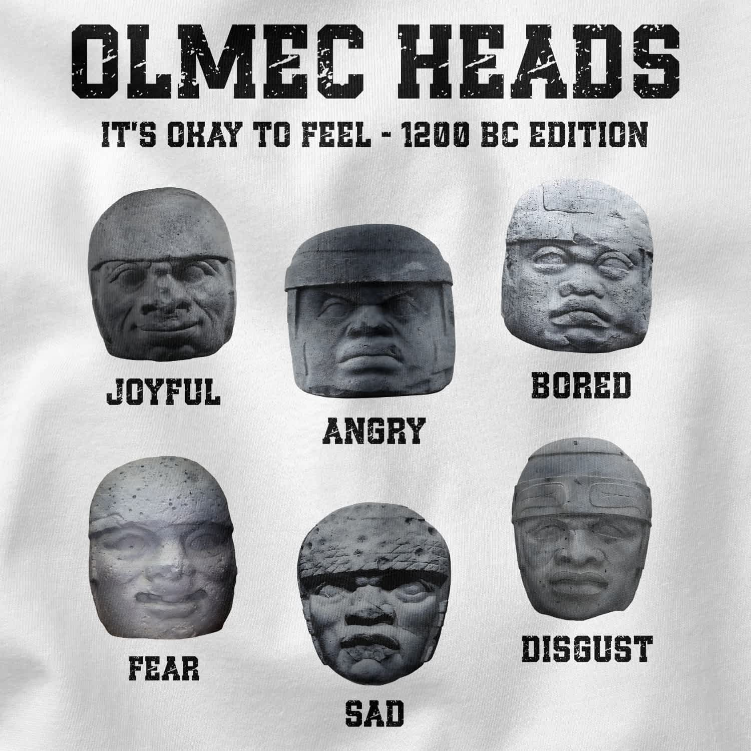 Olmec Heads T-Shirt-Out Of Time